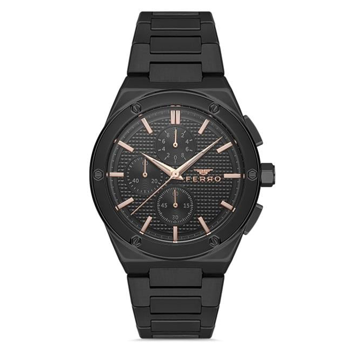 MONTRE FERRO HOMME MULTIFONCTION ACIER